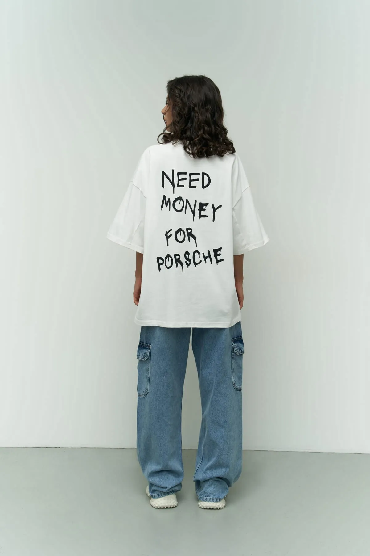 MAİ COLLECTİON  T-Shirt - Weiß - Oversized