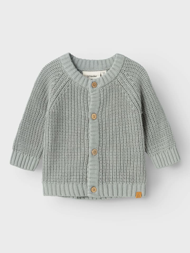 name it Strickjacke NBNEMLEN LS KNIT CARD LIL in limestone günstig kaufen