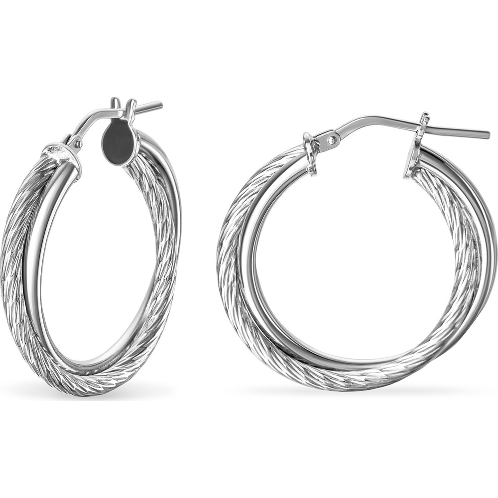 FAVS Créoles 925 Argent Boucles d'oreilles