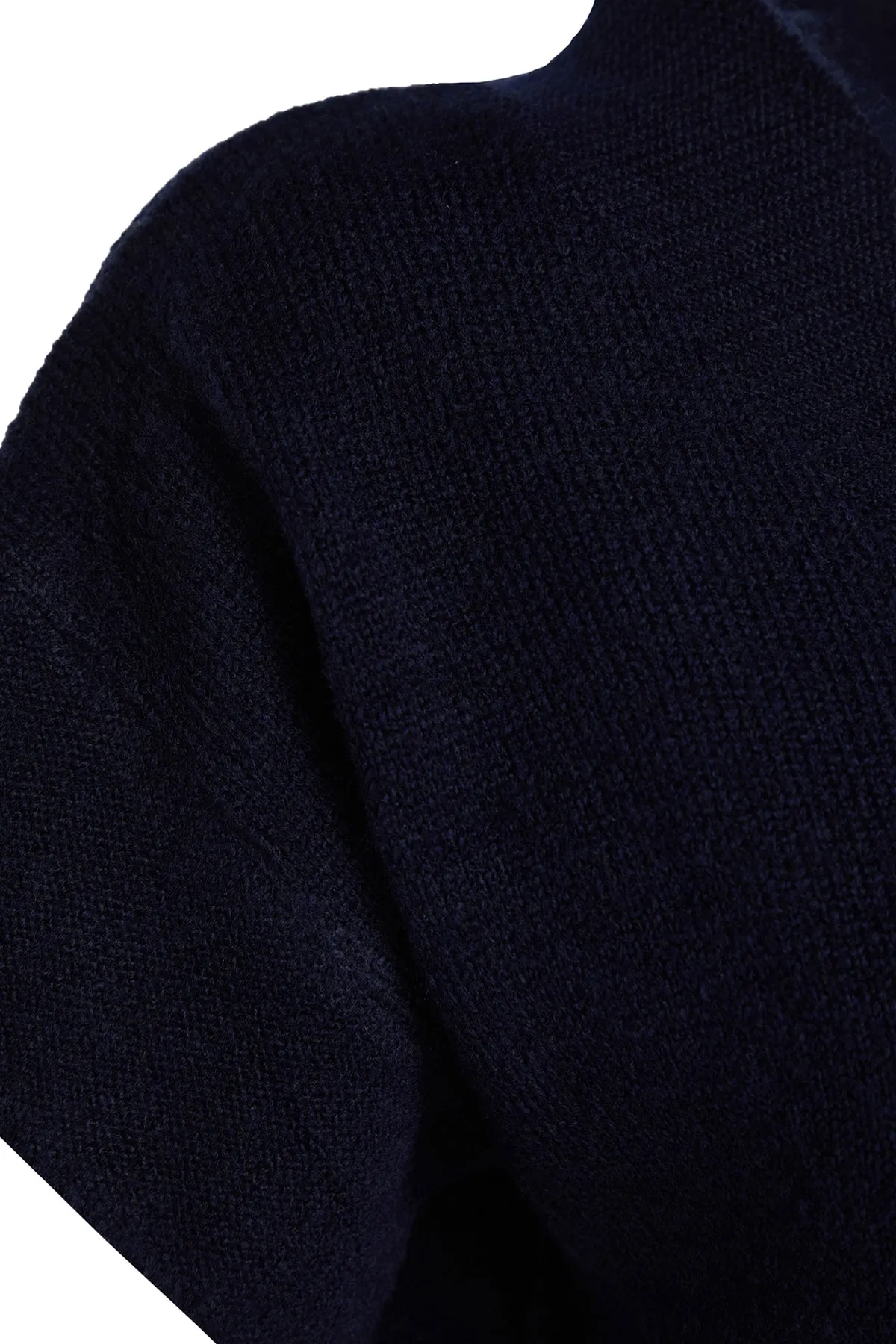 Trendyol Collection  Marineblaues, weich strukturiertes Strickoberteil und -unterteil mit V-Ausschnitt TWOAW24AU00042