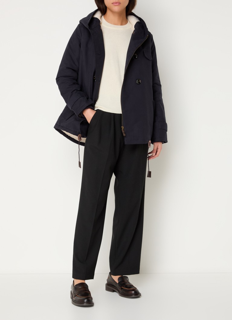Sessùn Sandison double-breasted parka with hood and side pockets
