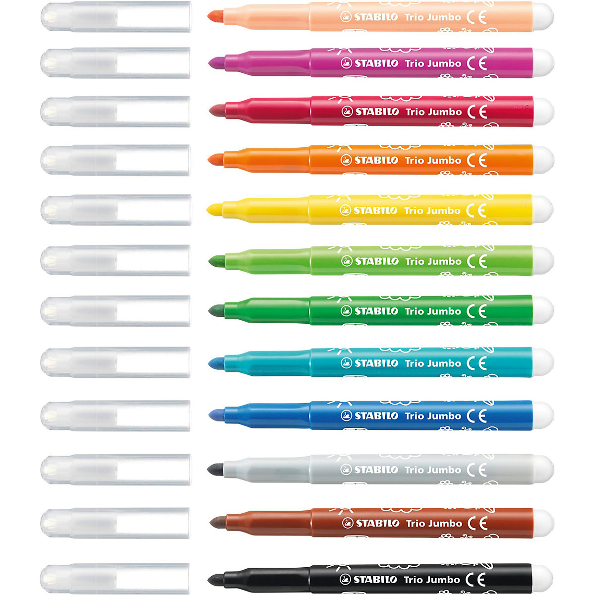 Filzstifte Trio Jumbo, 12 Farben