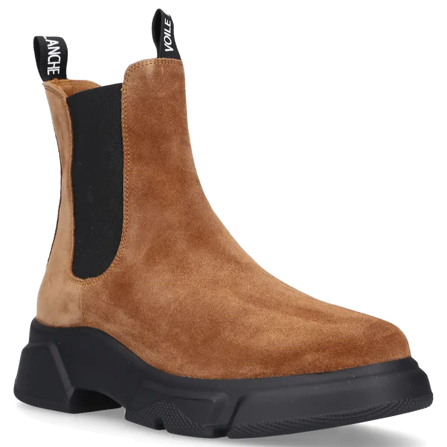 VOILE BLANCHE - Chelsea Boots TANKY BEAT Veloursleder - braun