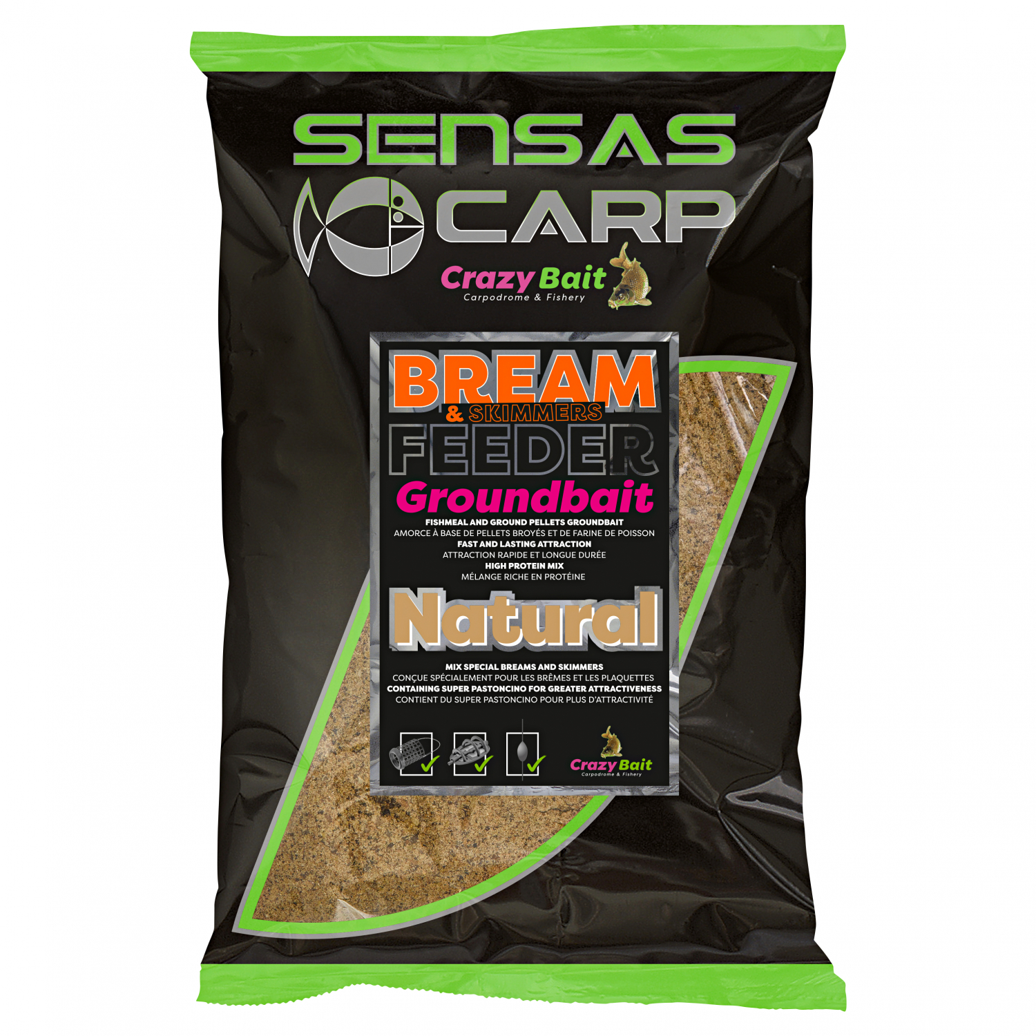 Sensas Grundfutter Big Bait (UK bream feeder natural)