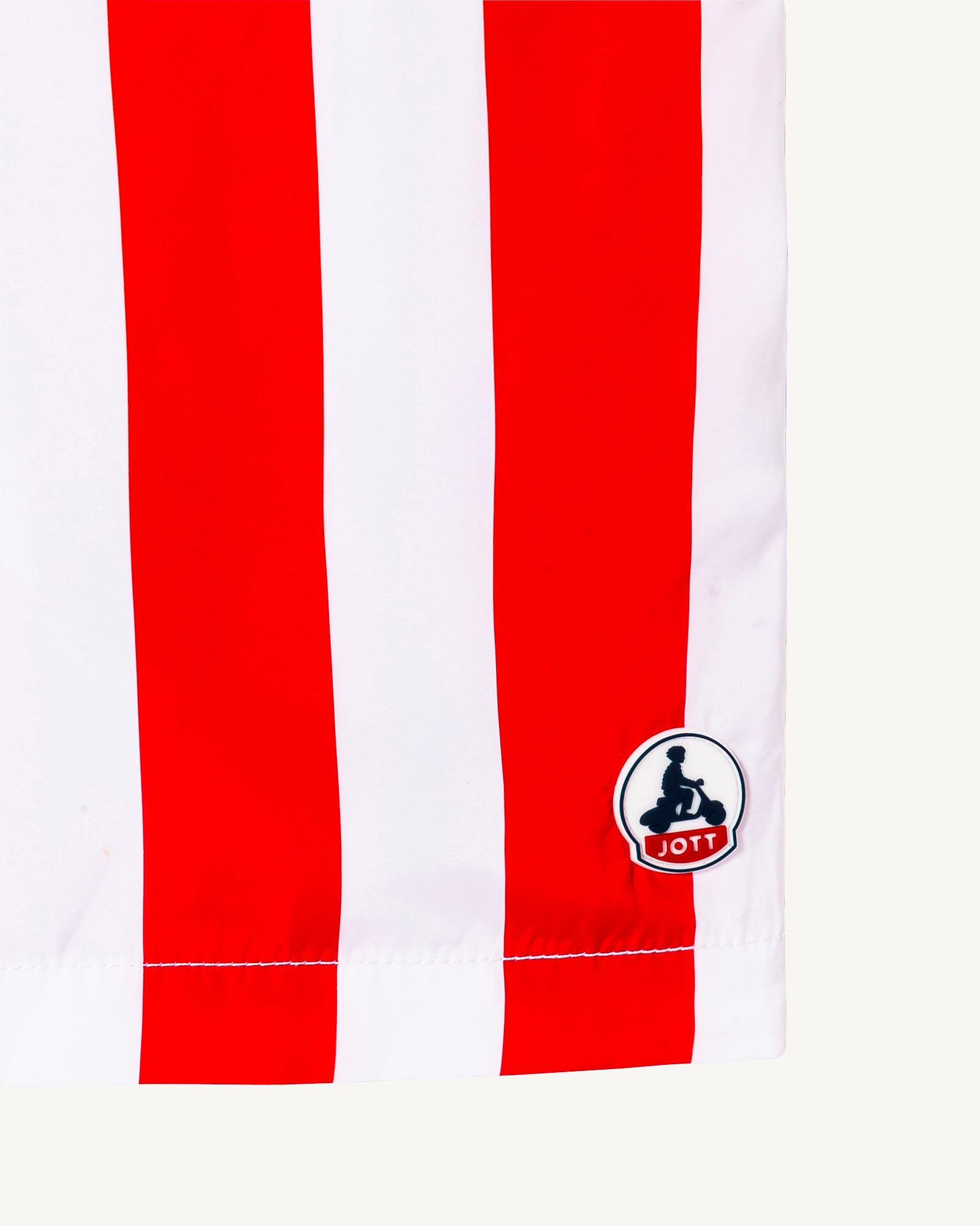 Short de bain Rayure rouge vif/Blanc Dov