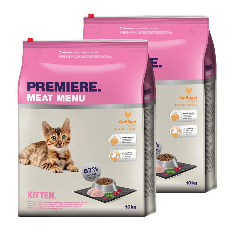 PREMIERE Trockenfutter PREMIERE Kitten Geflügel 2x10 kg