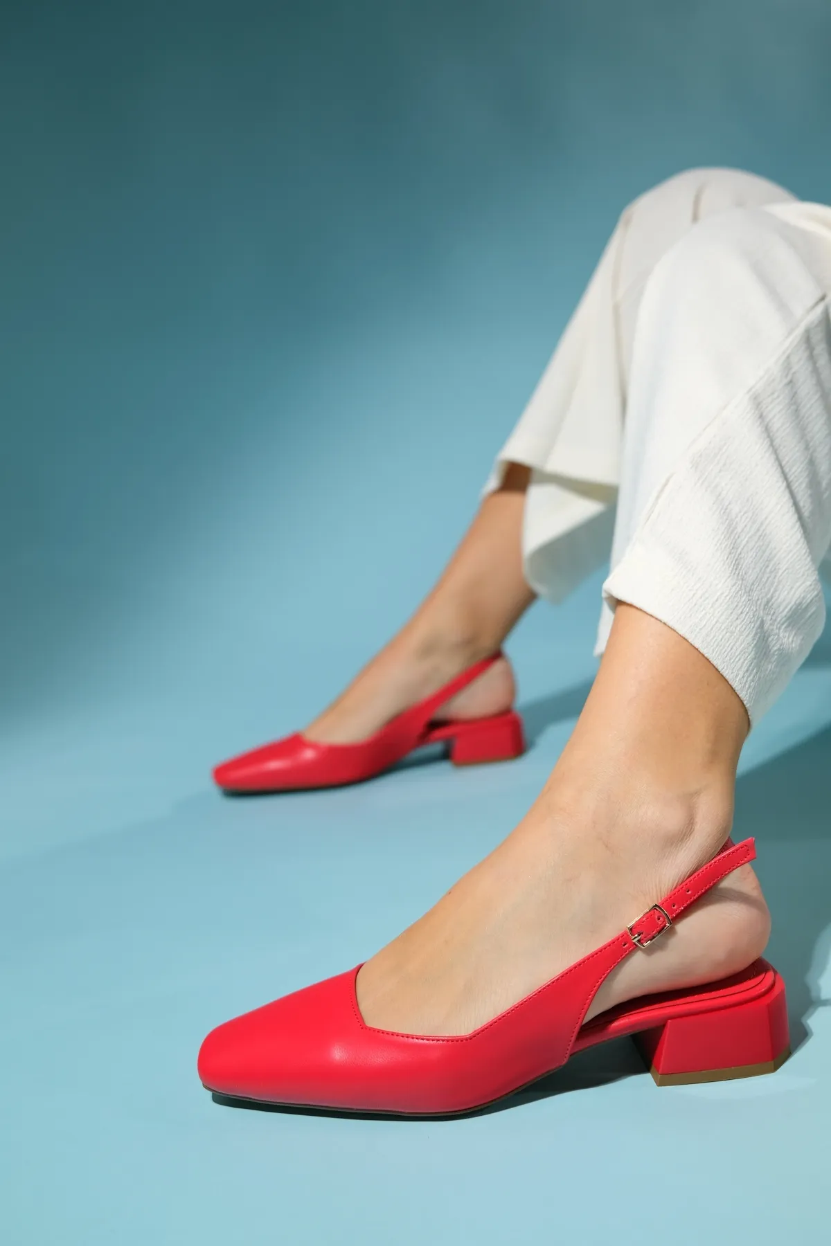 LuviShoes  STATE Rote Haut Damenschuhe mit Absatz