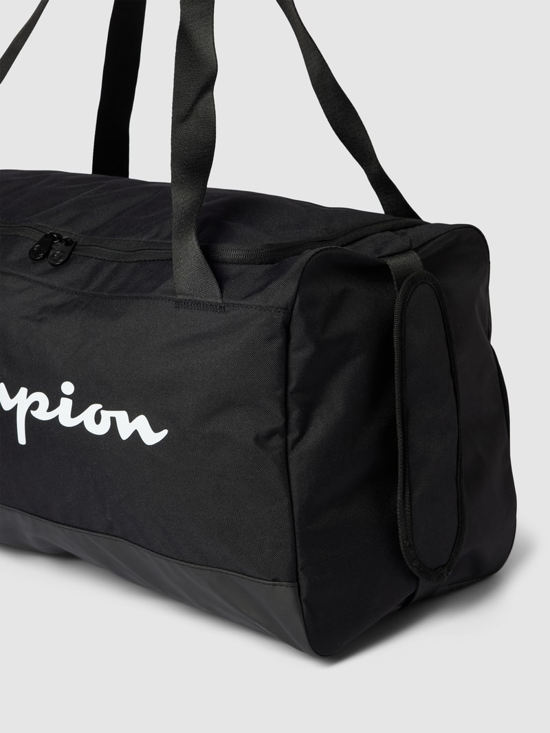 Weekender mit Label-Print Modell 'Duffle' in schwarz