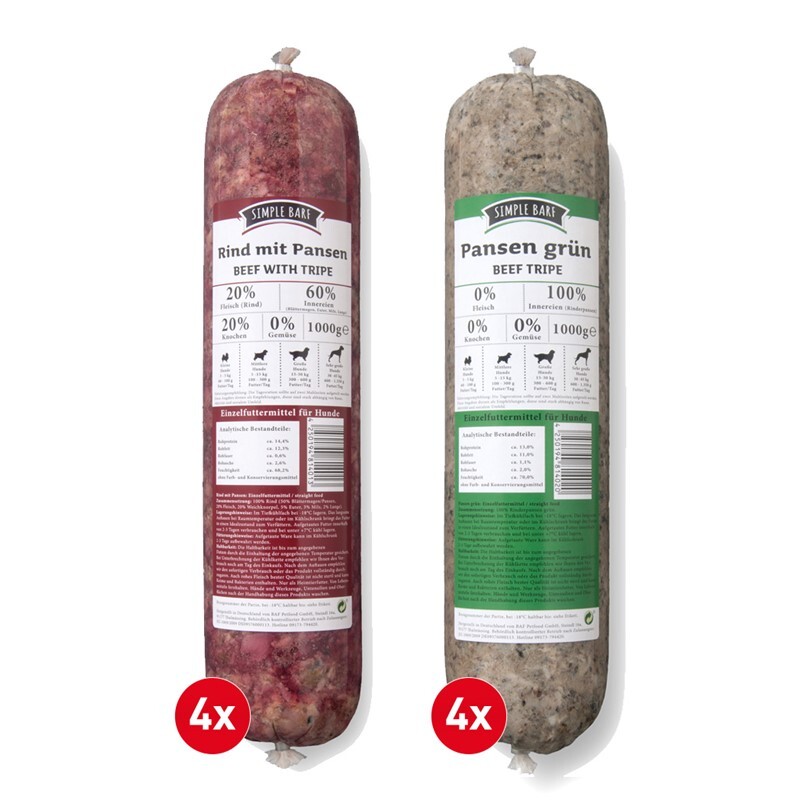 Simple BARF BARF/ Frostfutter Simple BARF Prebiotisch Paket 8x1000g