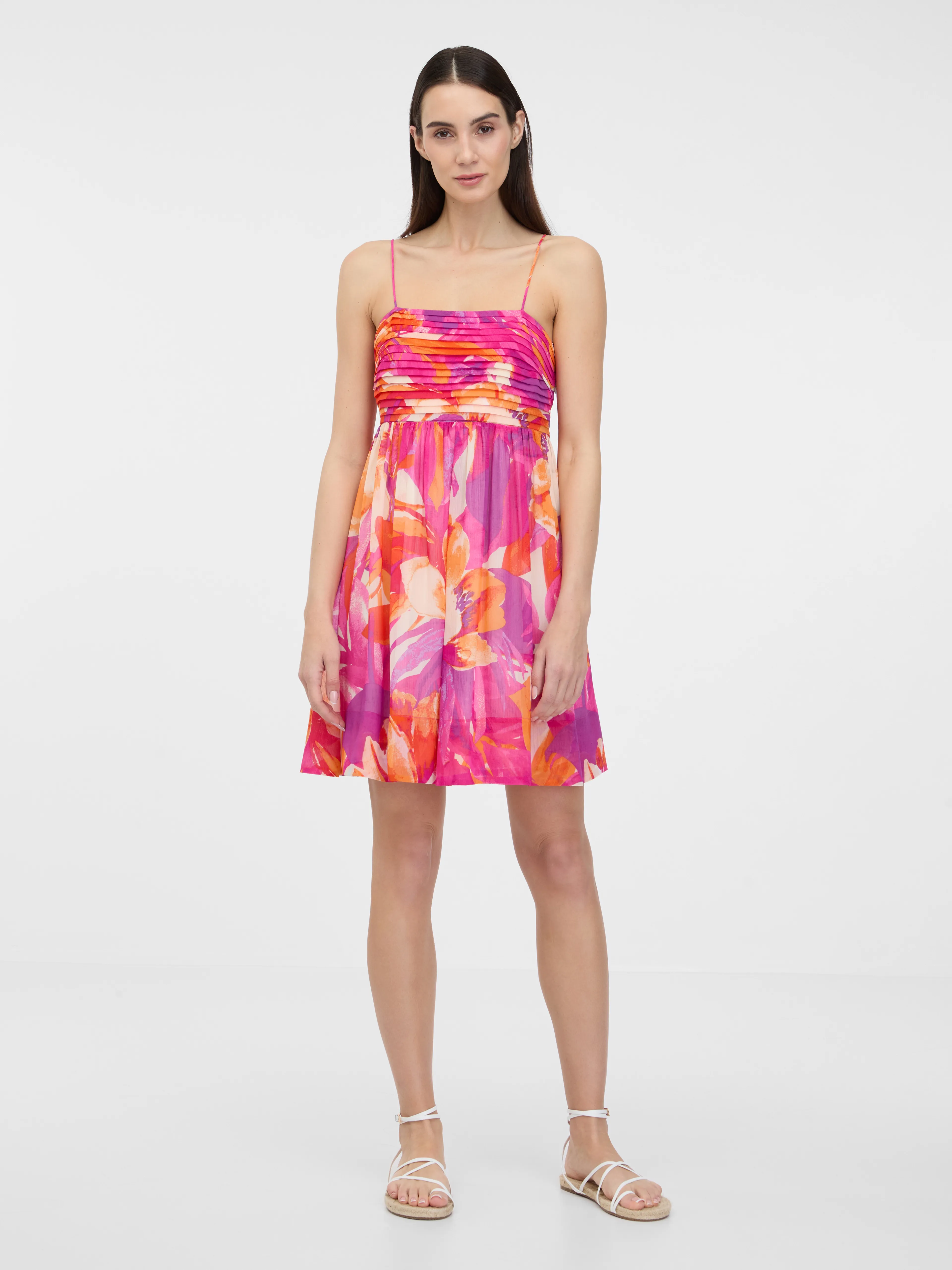 Dunkelrosa knielanges Damenkleid ORSAY