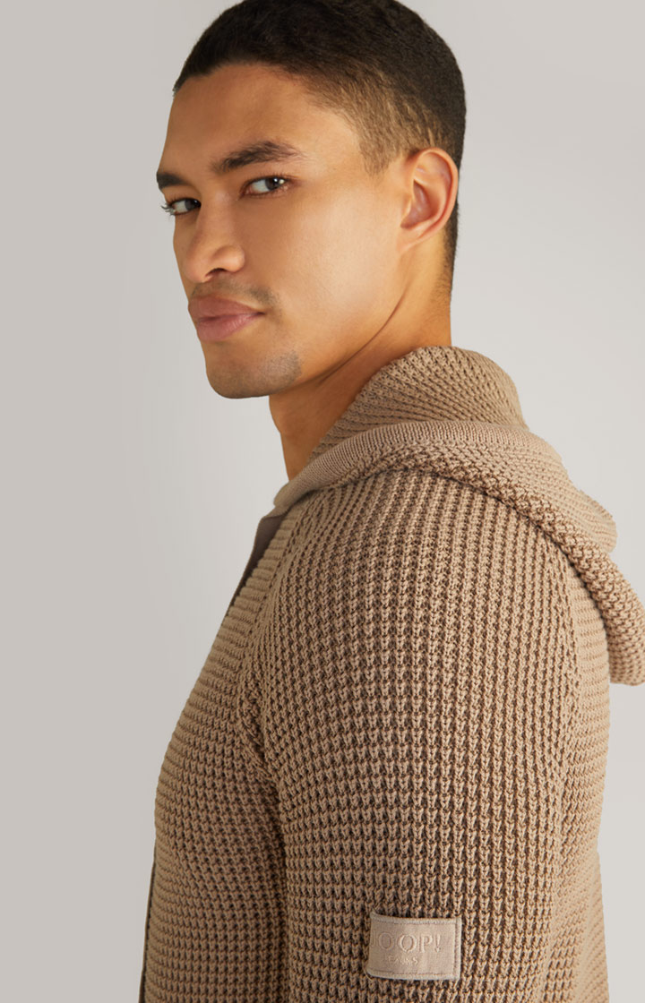 Strick-Hoodie Hoodor in Braun