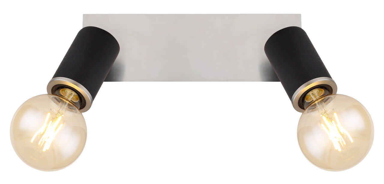 Globo Lighting - JOSEBA - Strahler Metall schwarz matt, 2x E27