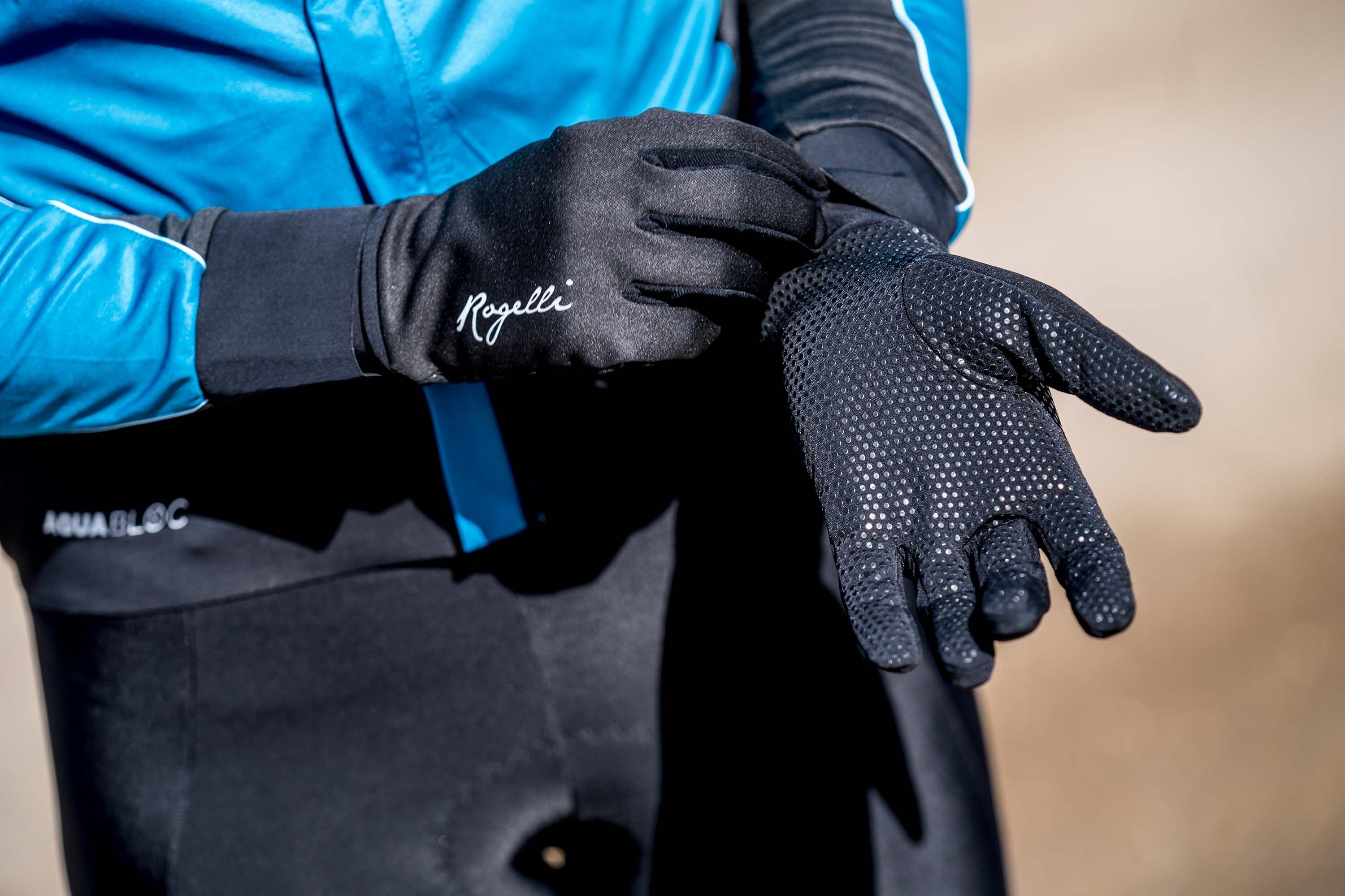 Rogelli Laval Black Damen Winter-Fahrradhandschuhe