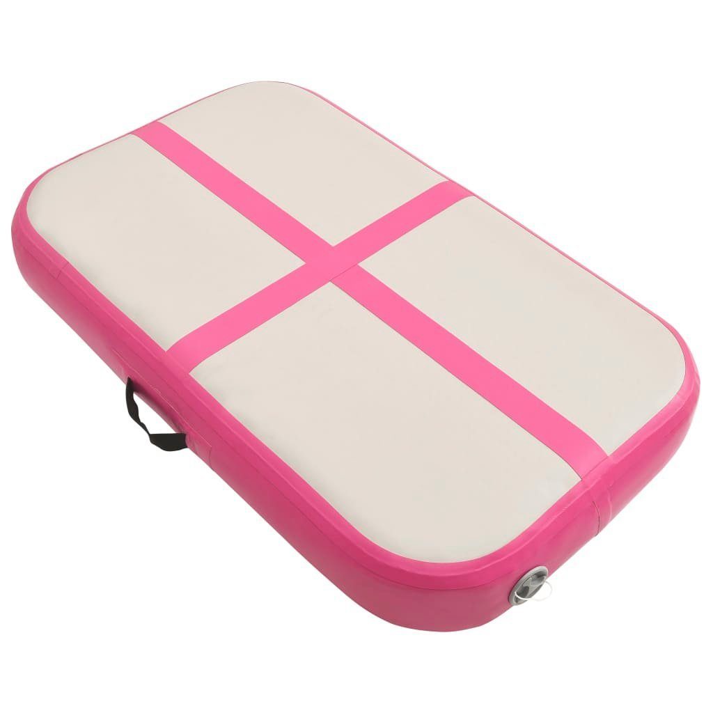 vidaXL Yogamatte Aufblasbare Gymnastikmatte mit Pumpe 60x100x10 cm PVC Rosa