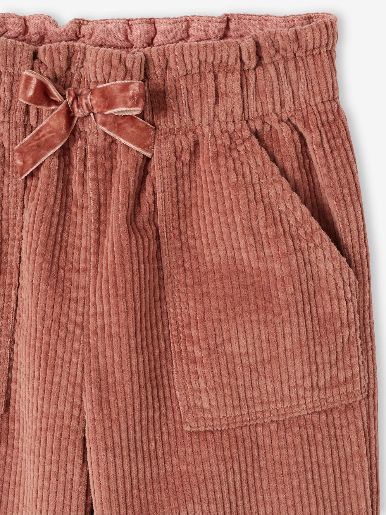 Vertbaudet Mädchen Paperbag-Hose - rosenholz