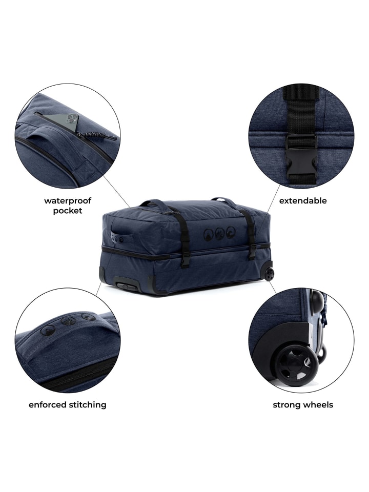 SONS OF ALOHA Reisetasche Reisetasche mit Rollen groß | Duffle 80 cm XL 120L in blau günstig kaufen