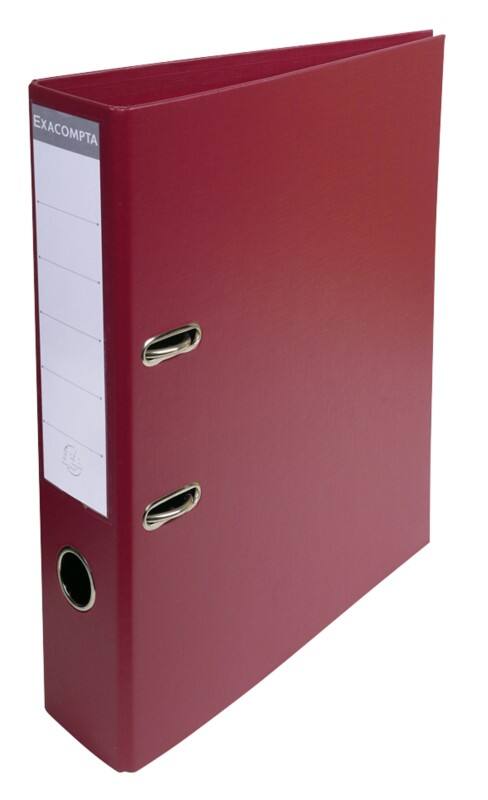 Exacompta Prem Touch Ordner DIN A4 70 mm Burgunder 2 Ringe 53704E Pappkarton, PP (Polypropylen) Hochformat 10 Stück