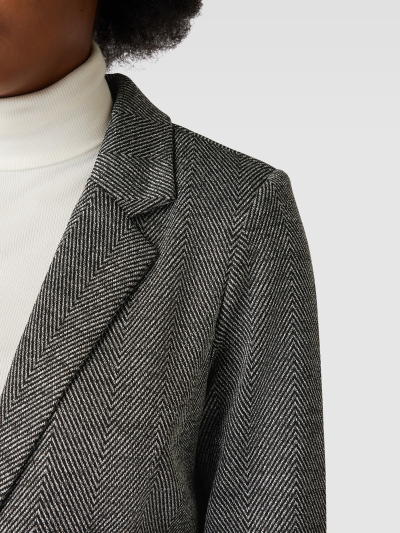 Blazer mit Allover-Muster Modell 'KATE' in schwarz