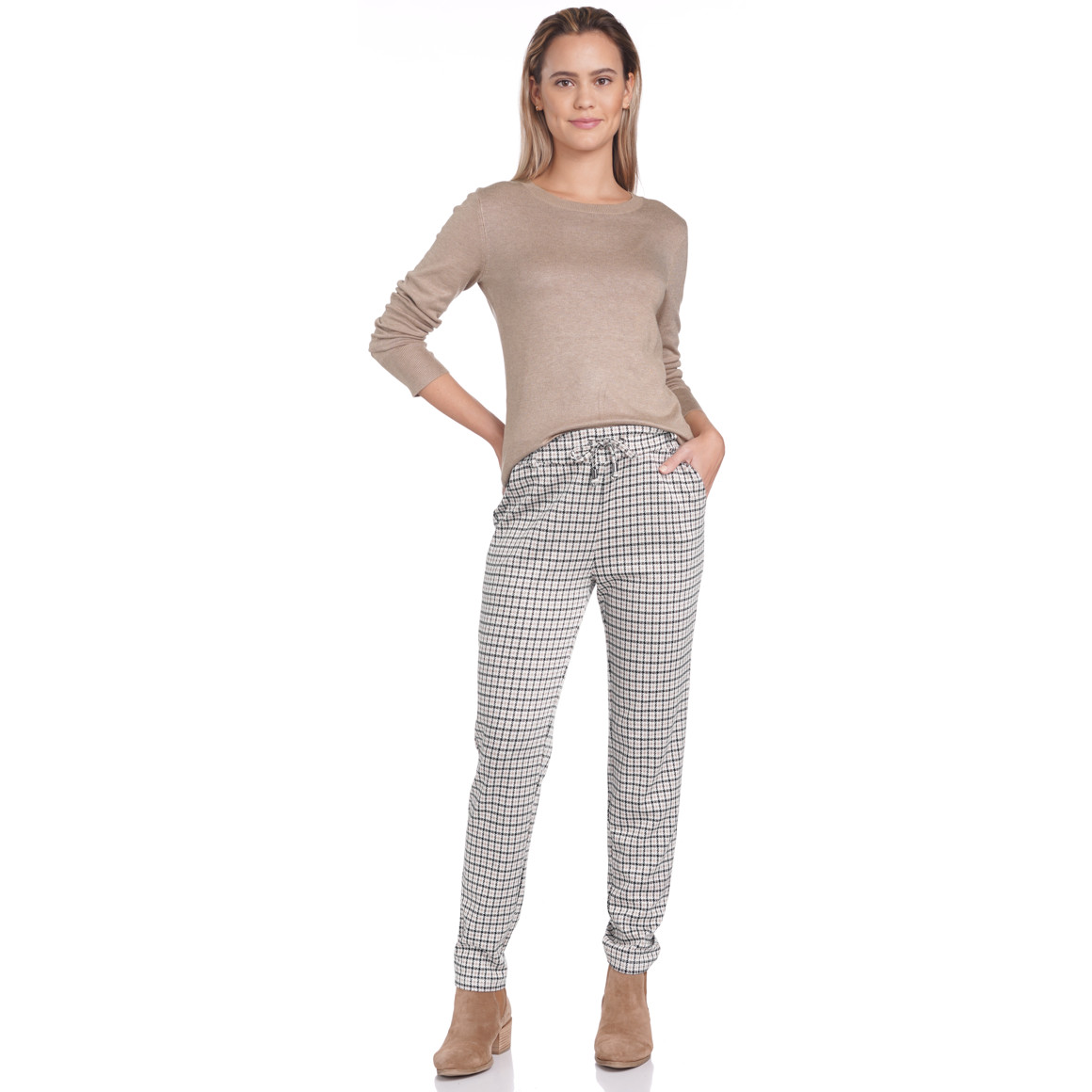 Damen Feinstrickpullover mit Rundhals