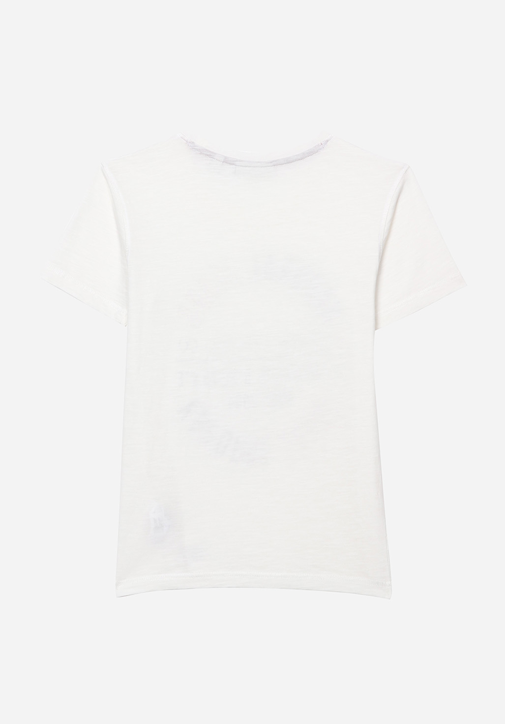 REBEL  T-shirt blanc chiné garçon en 100% coton