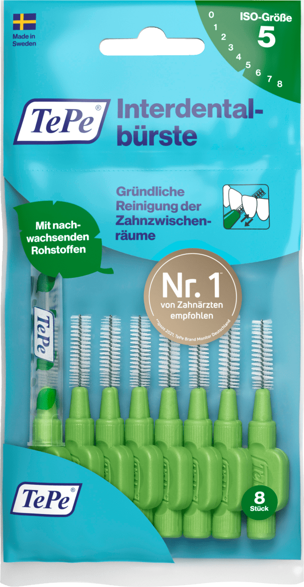 Interdentalbürsten grün 0,8 mm ISO 5, 8 St