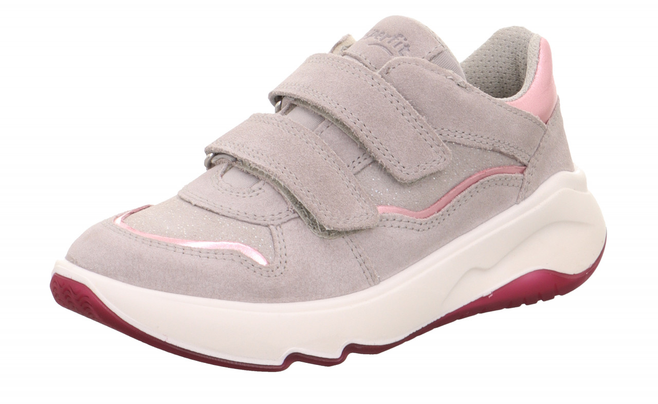MELODY - Hellgrau/Rosa Sneaker low mit Klettverschluss