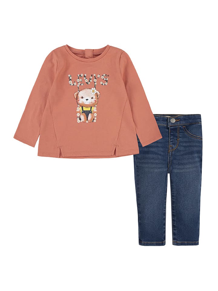 Levi's Kids 2tlg. Outfit in Orange/ Blau günstig kaufen