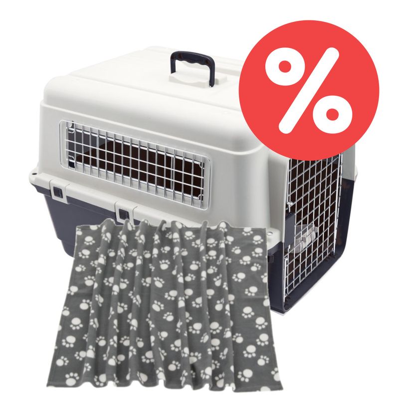 Sparset Transportbox Feria Andes + Fleecedecke Pawty | bitiba %