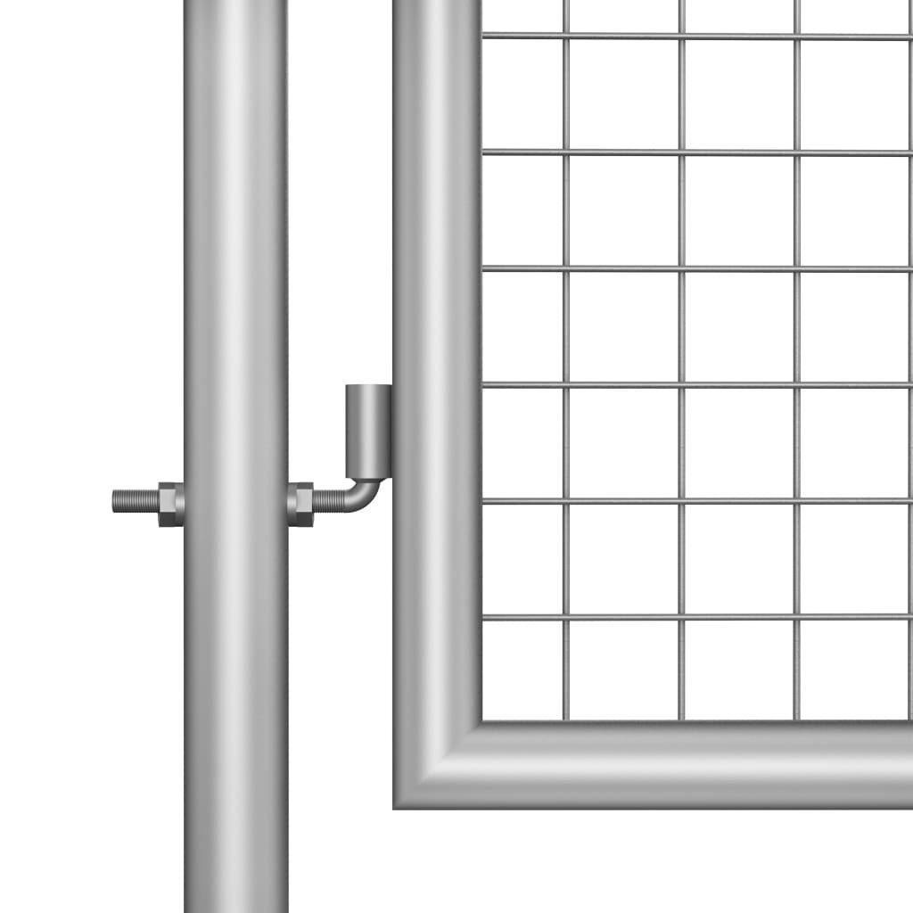 vidaXL Gartentor Gartentor Verzinkter Stahl 105x125 cm Silbern