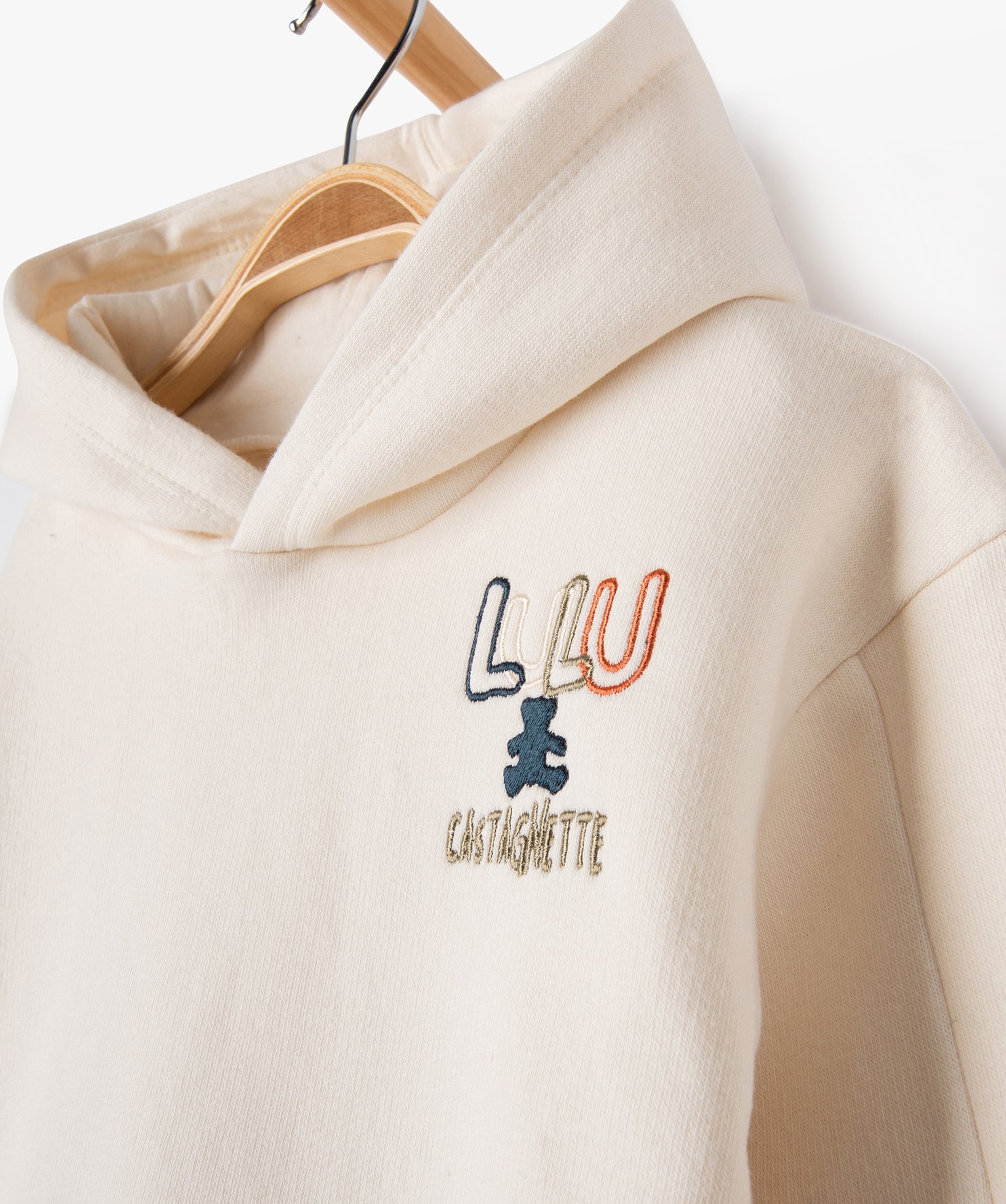 Sweat à capuche dos imprimé bébé Garçon - LuluCastagnette ecru | GEMO