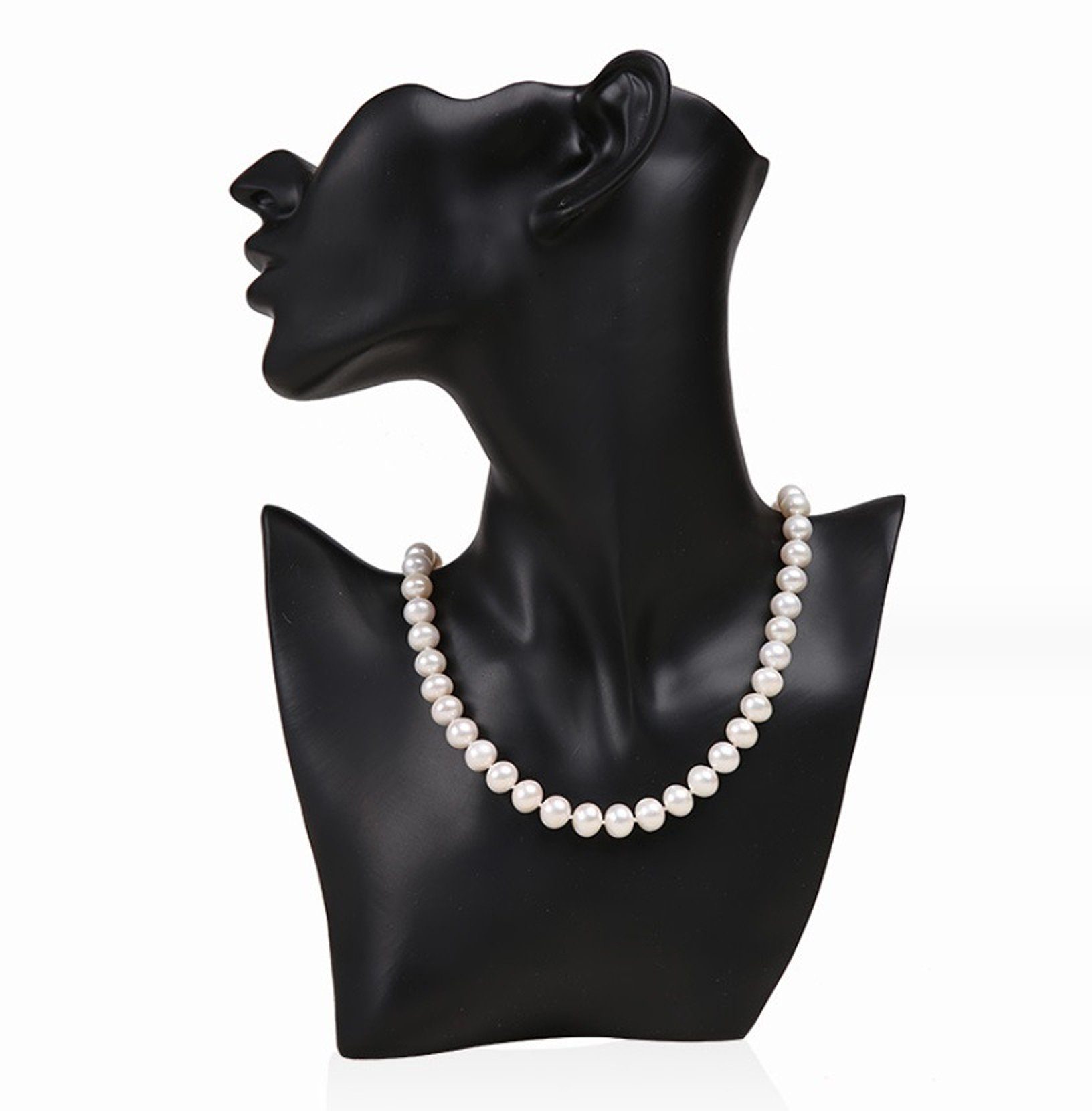 BAYLI Schmuckständer 2 x Schmuckbüste schwarz, Schmuck-Mannequin Büste als Schmuckständer