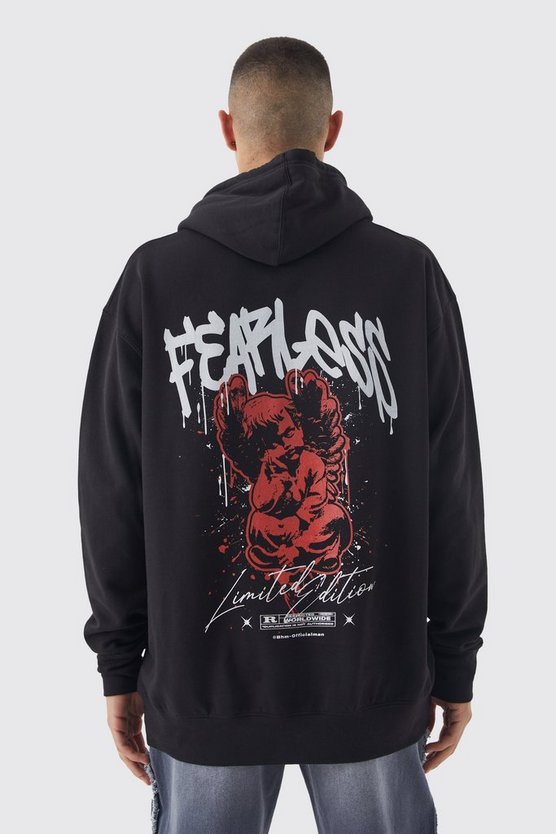Oversize Hoodie mit Fearless Angel Print