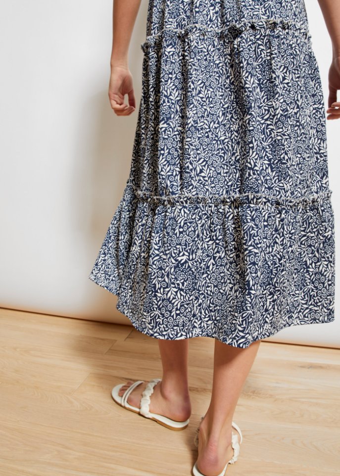 Volant-Jerseykleid
