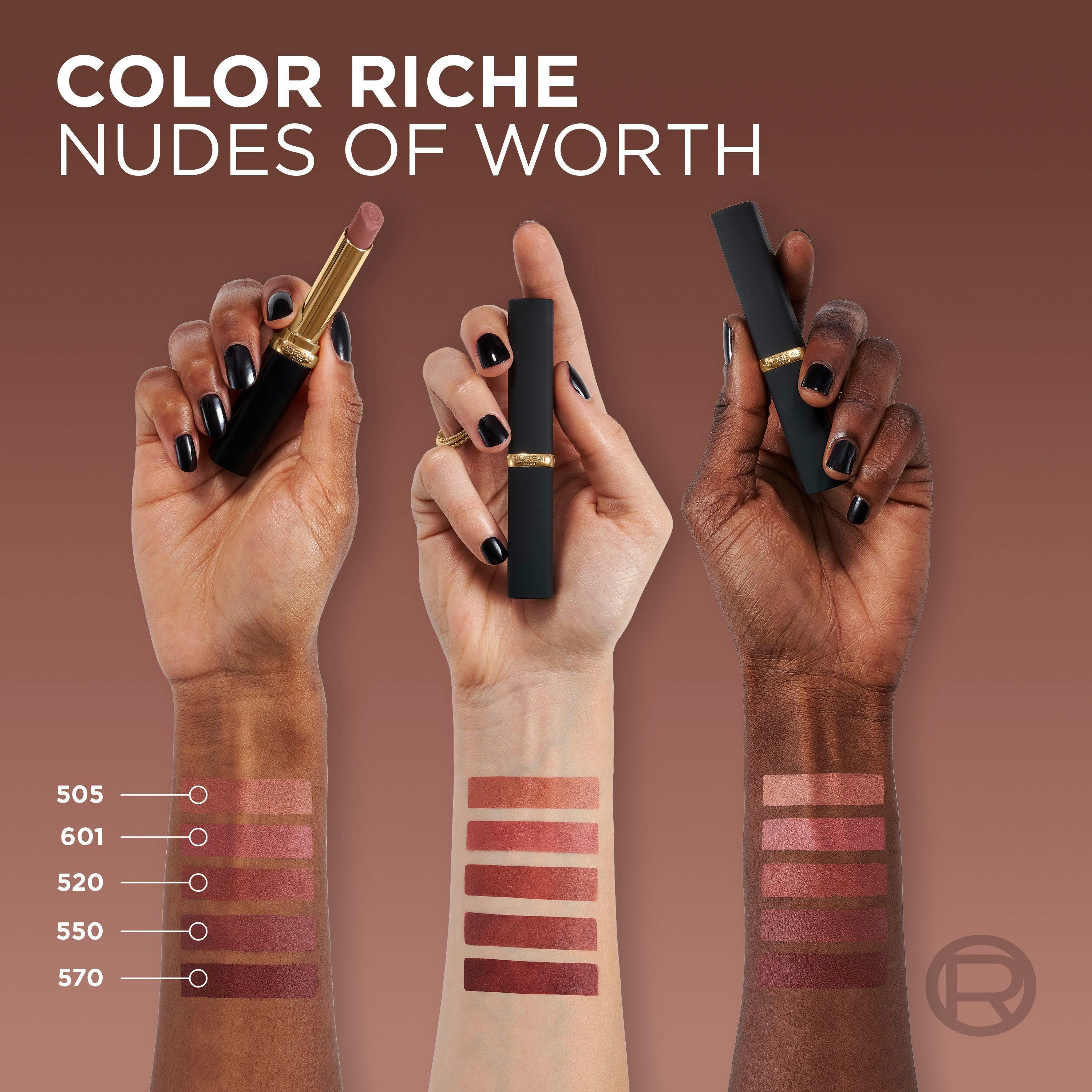 L'ORÉAL PARIS Lippenstift Color Riche Intense Volume Matte, mit Hyaluron