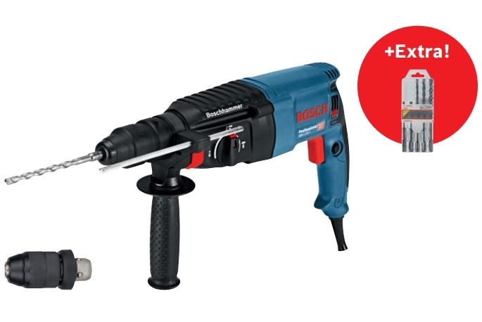 Bosch Blue 06112A4001 GBH 2-26 F Borrhammare 830 W 2,7 J SDS-Plus + 5-delars SDS-Plus borrset