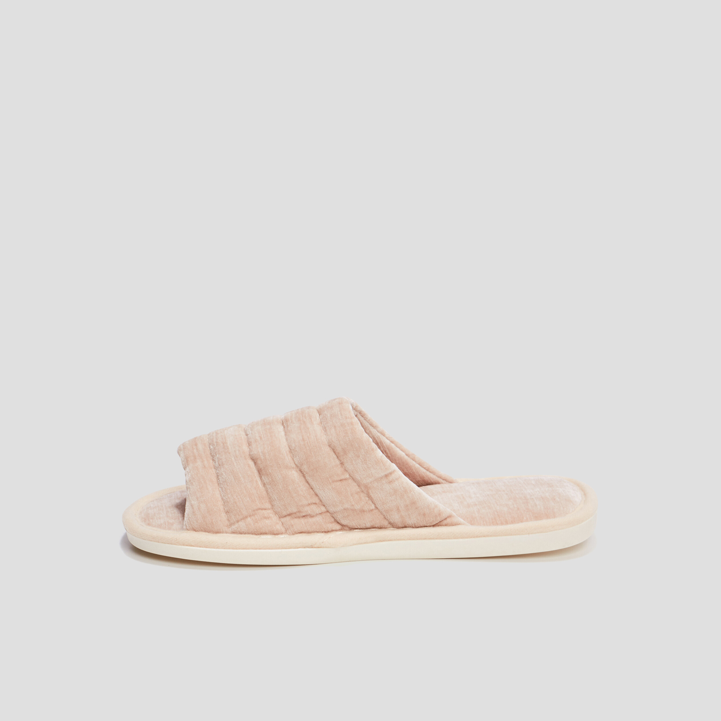 Chaussons mules rose champagne femme | La Halle
