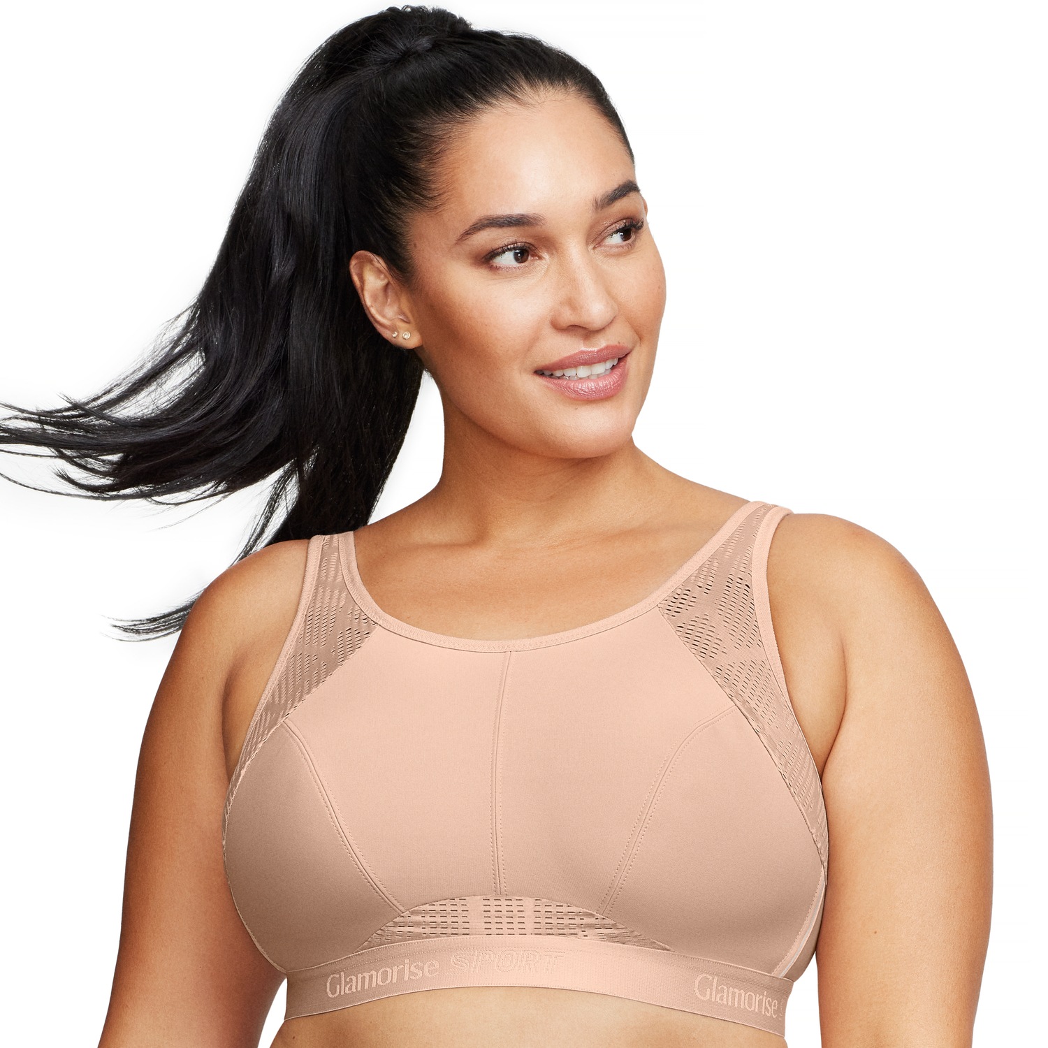 Atmungsaktiver Mesh-Sport-BH - Haut