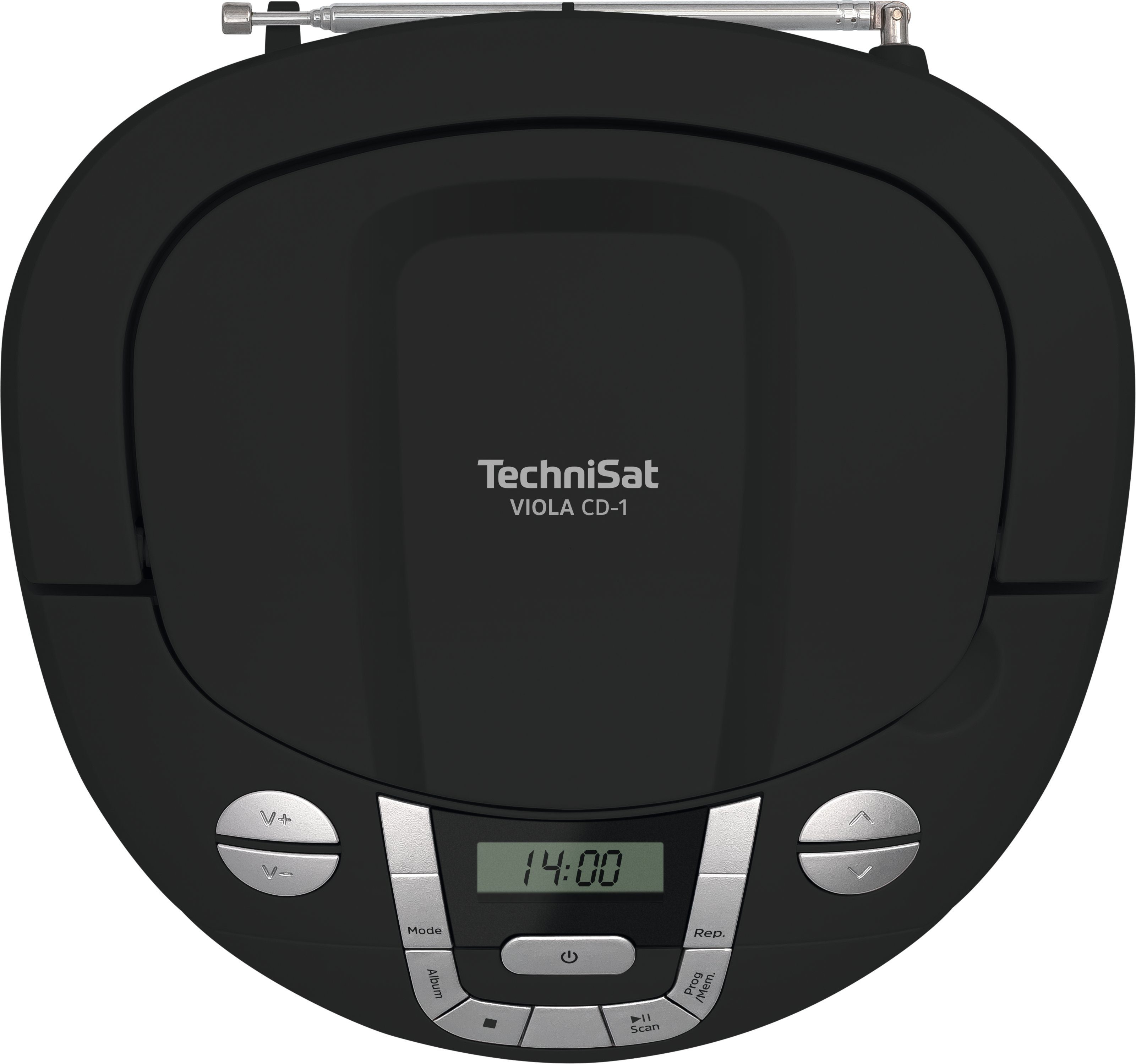 TechniSat VIOLA CD-1 tragbarer CD-Player (Bluetooth, UKW-Radio (mit PLL), Netz- und Batteriebetrieb)