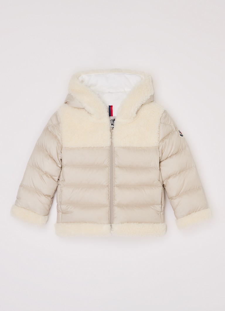Moncler Dofi stepēta jaka ar dūnu pildījumu un teddy detaļām