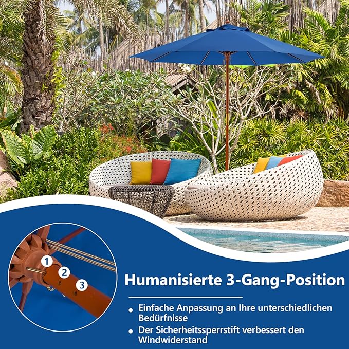 Costway Sonnenschirm 260 cm