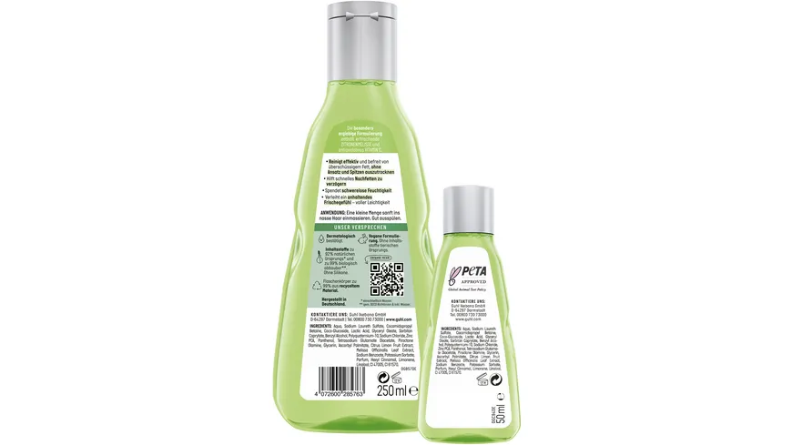 GUHL Frische & Leichtigkeit Anti-Fett Shampoo + Mini 300 ml