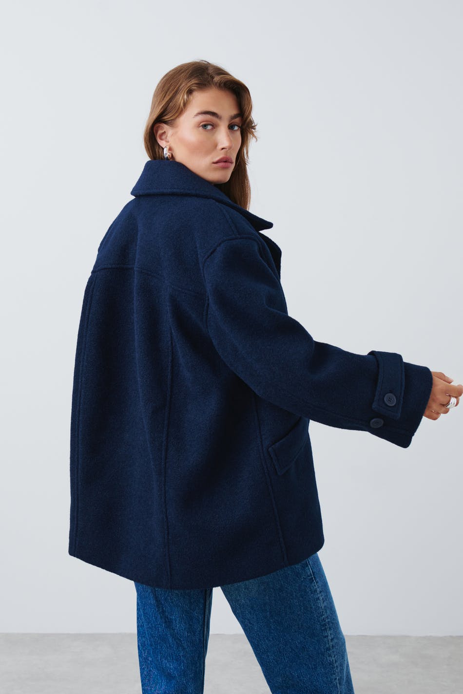 Double breasted peacoat