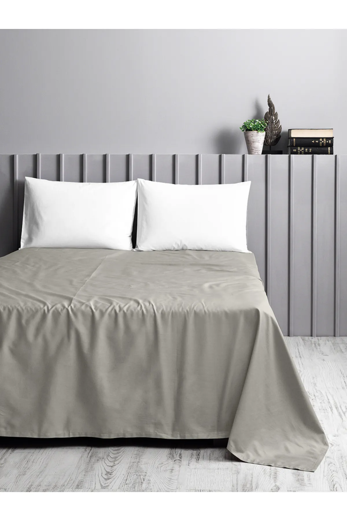 Karna Home  Klassisches Doppel-Bettbezug-Set aus Baumwollsatin