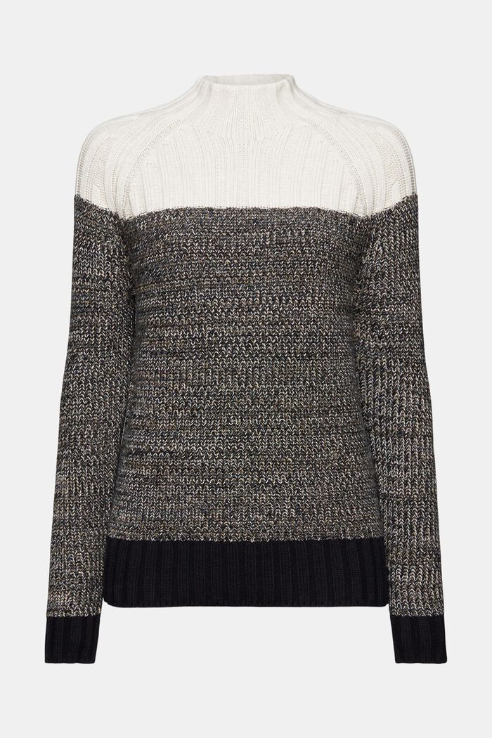 Baumwollpullover mit Stehkragen