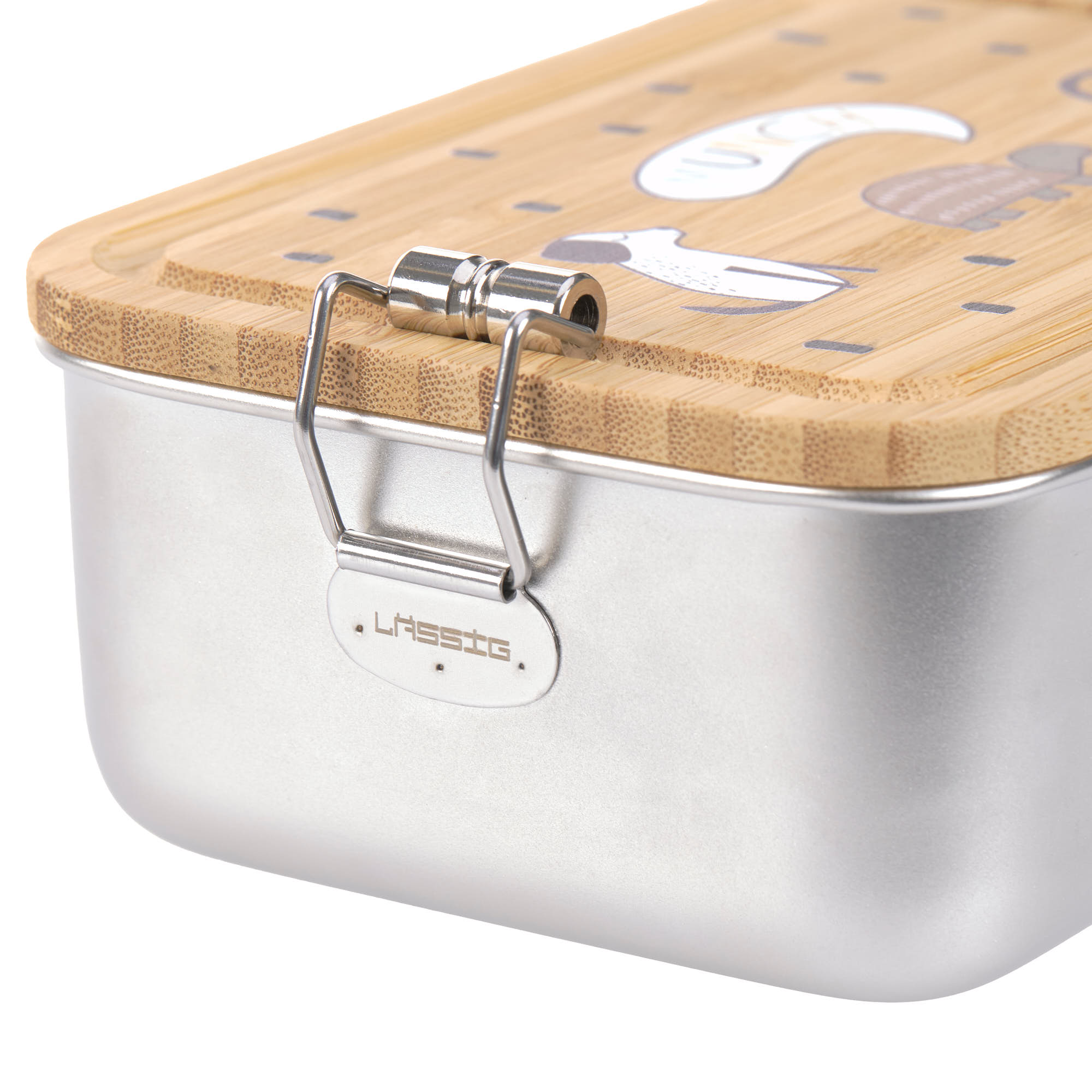 Brotdose Kinder - Edelstahl Lunchbox, Happy Prints