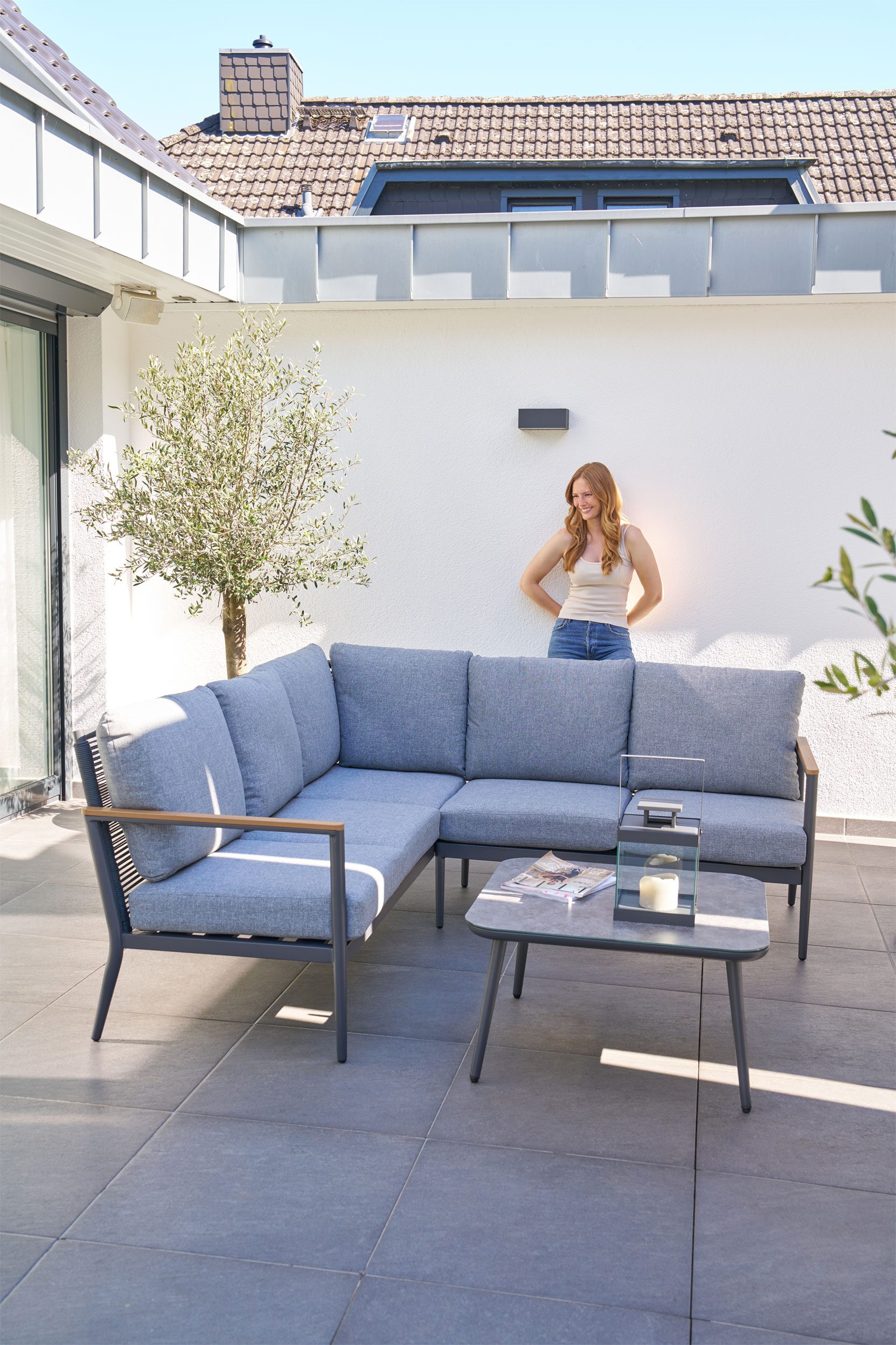 OUTDOORGartenlounge Eckset 3-teilig