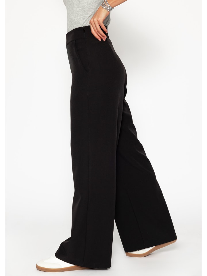 SASSYCLASSY Stoffhose Highwaist in Schwarz günstig kaufen