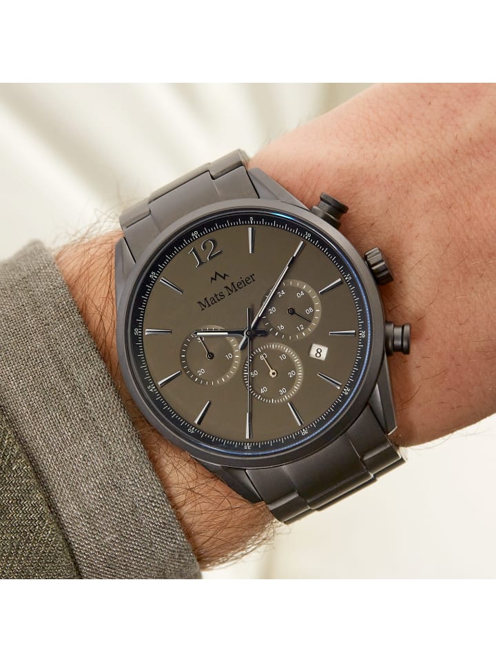 Mats Meier Chronograph Grand cornier in Grau günstig kaufen M