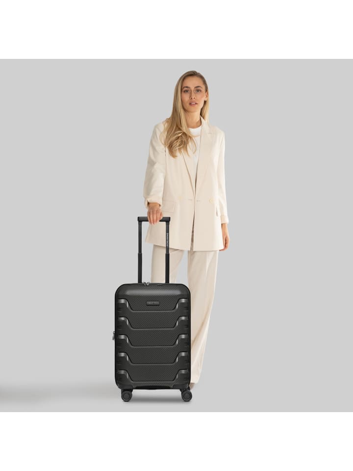 Smartbox Edition 01 4 Rollen Kabinentrolley 55 cm mit Dehnfalte in black günstig kaufen onesize