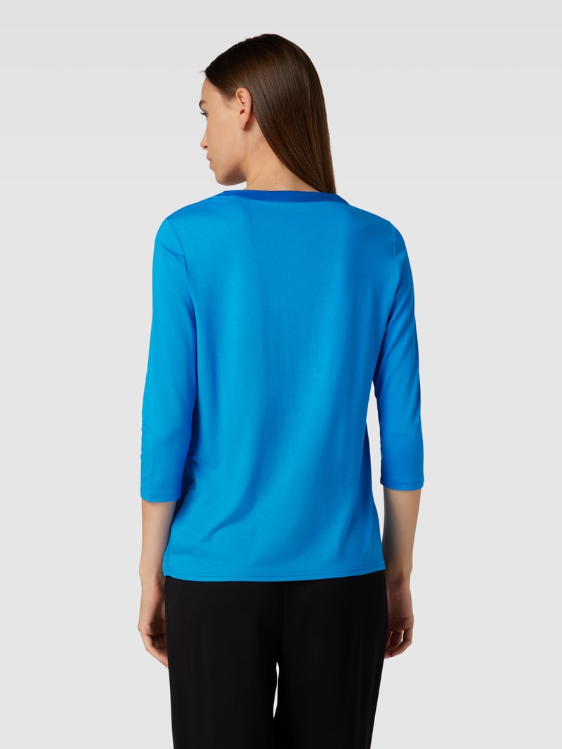 Blusenshirt mit V-Ausschnitt in royalblau